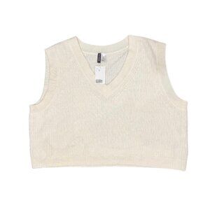 H&M Cream Knit Sweater Vest NWT XXL